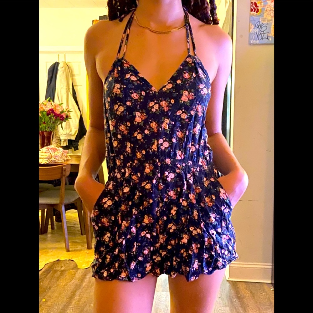 Floral print, size small romper